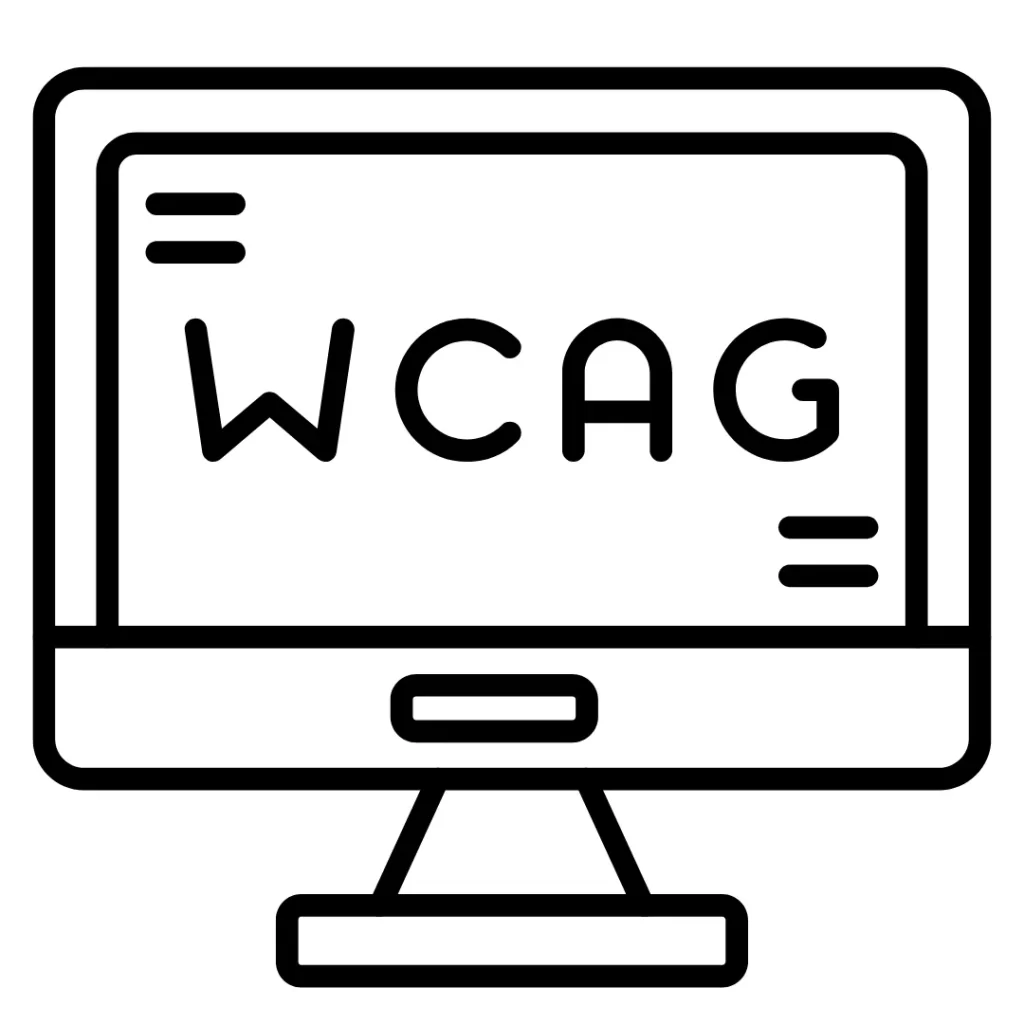 Screen with WCAG written on it