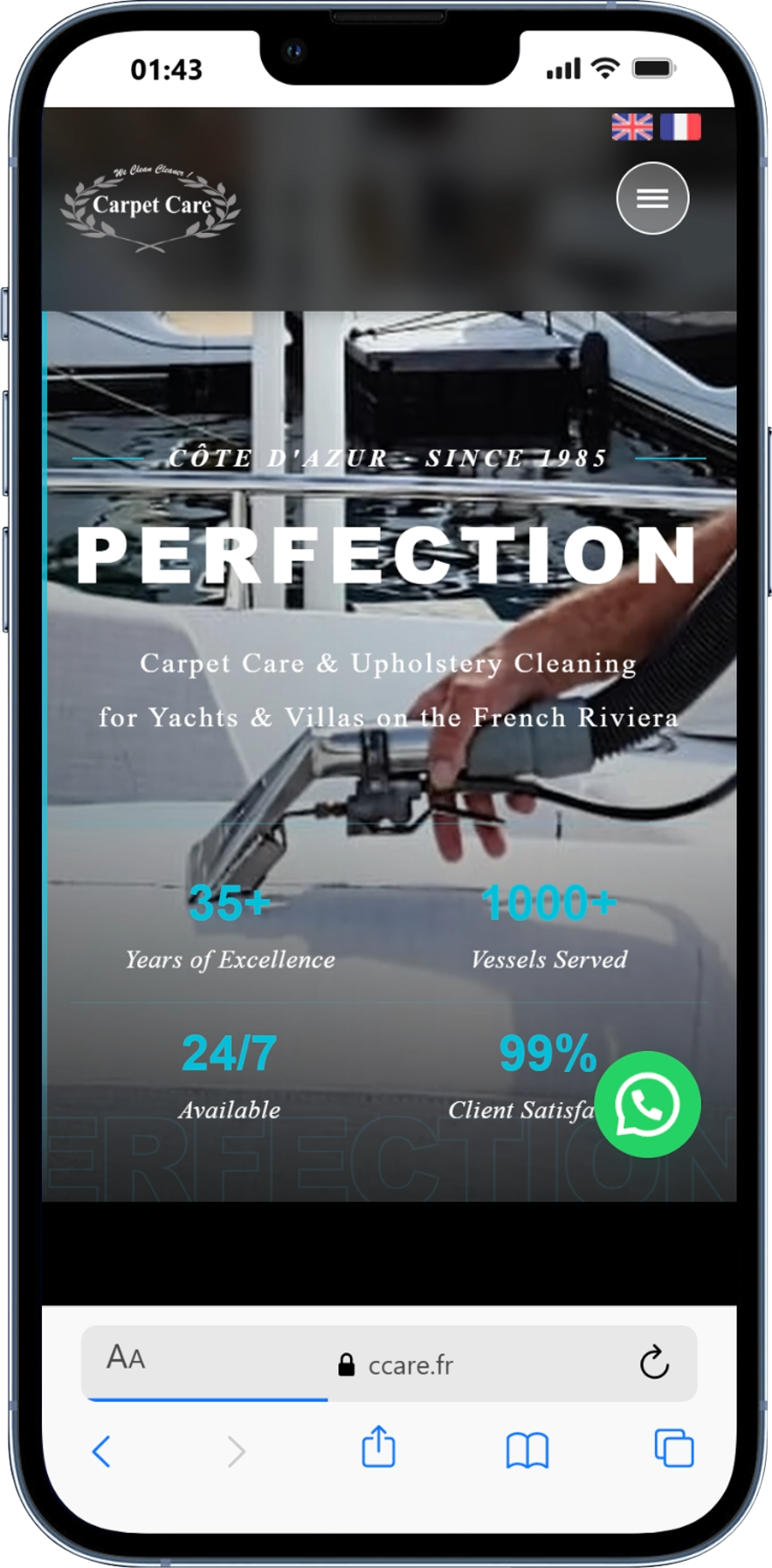 Carpet Care Antibes — mobile by Lautryv